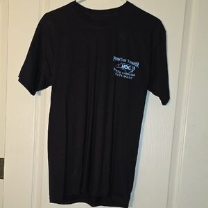Hanes Black Tee with Blue Graphic HOG rally Ashville North Carolina